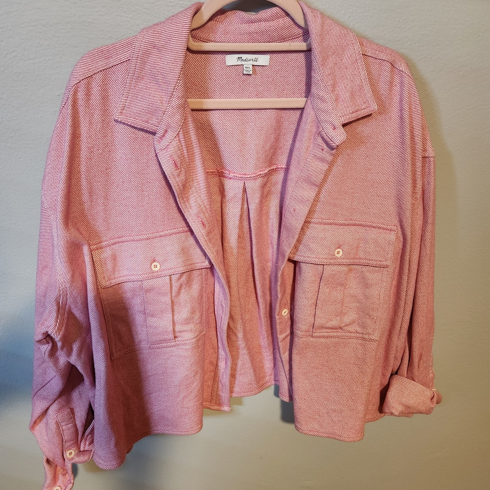 Madewell Blush Pink Utility Shacket